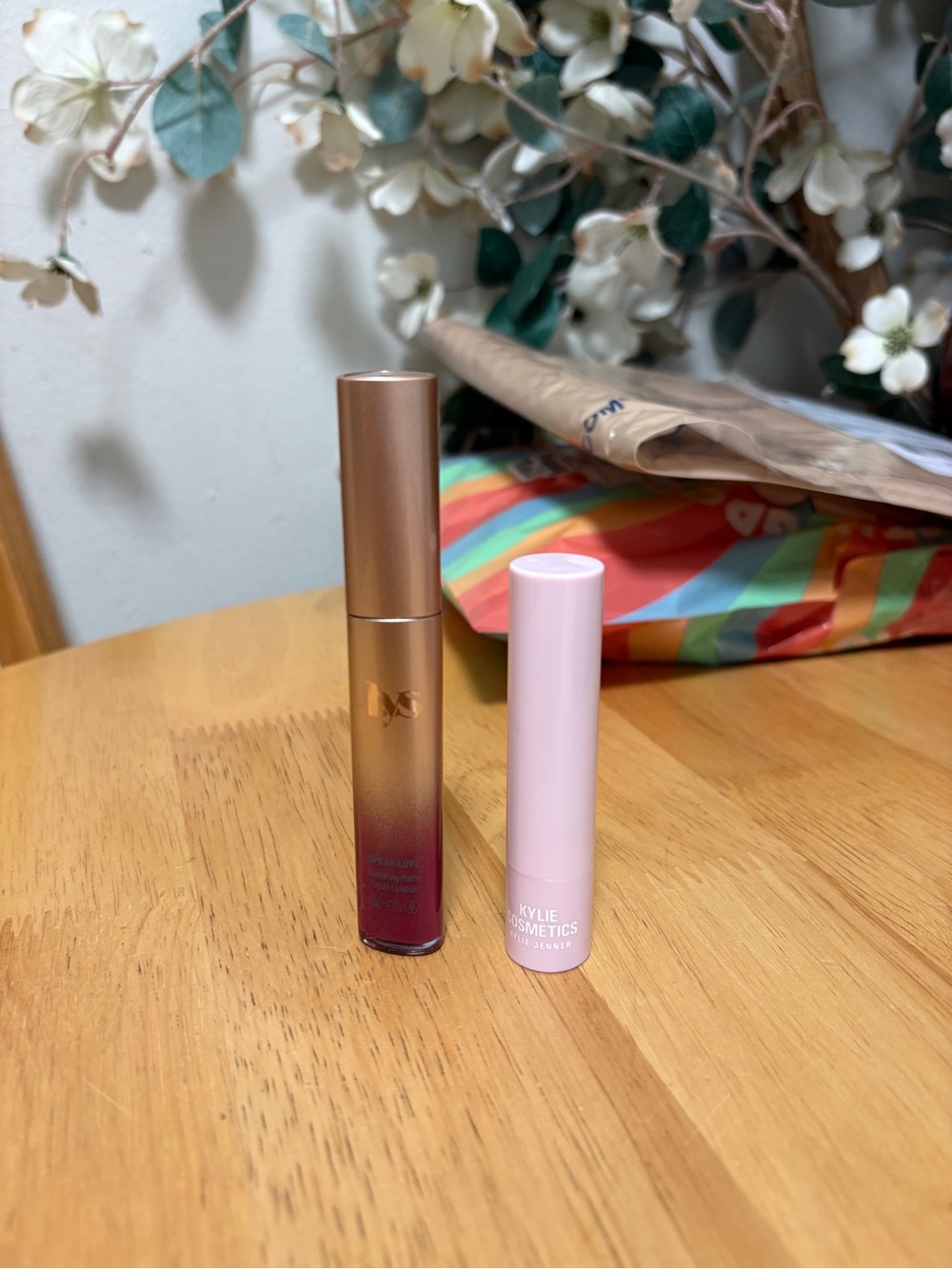 2pc Lippie bundle LYS liquid lipstick in ADMIRED,Kylie Tinted Balm  TOASTED PINK